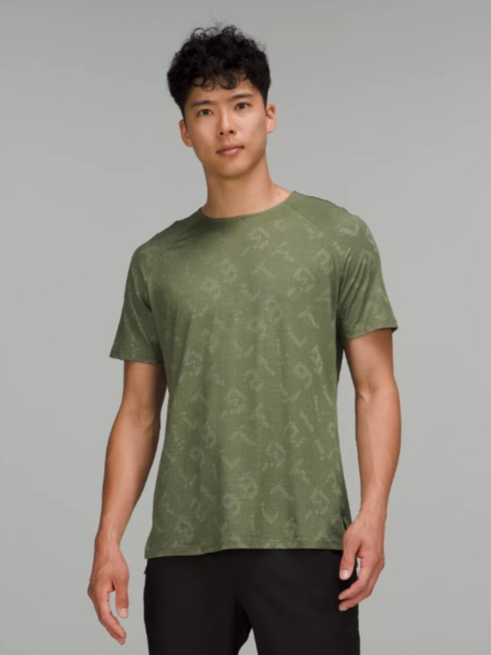 Lululemon Textured Training Short Sleeve Shirt Athleisure Active Workout Green